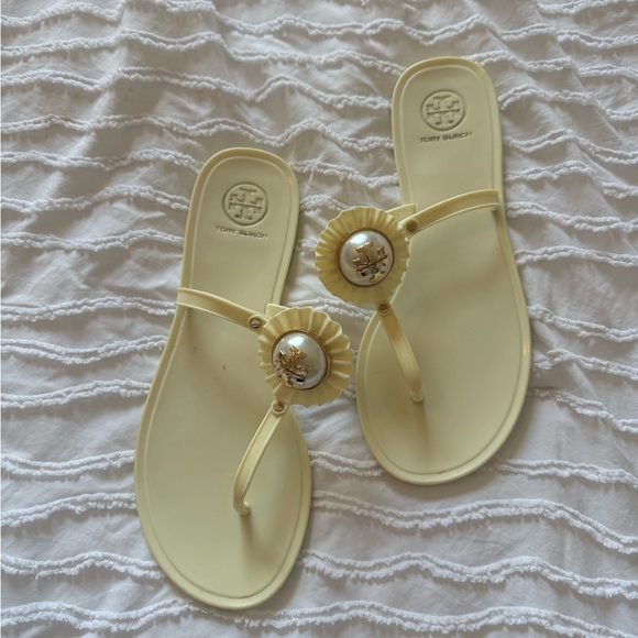 Tory Burch Shoes - Tory Burch Melody Thong Miller rubber Cream Sandals